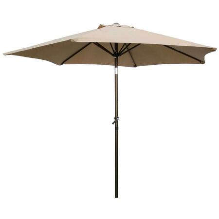 INTERNATIONAL CARAVAN YF-1104-2.5M-KH 8 ft. Outdoor Aluminum Umbrella, Khaki - 10 lbs YF-1104-2.5M/KH